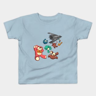 Teddy Bear Stealth Bomber B-2 Spirit Plane Version 1 Kids T-Shirt